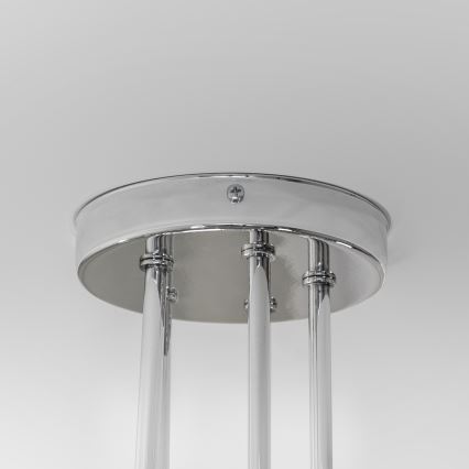 Lampadario a montaggio superficiale OXFORD 5xE27/15W/230V cromo lucido