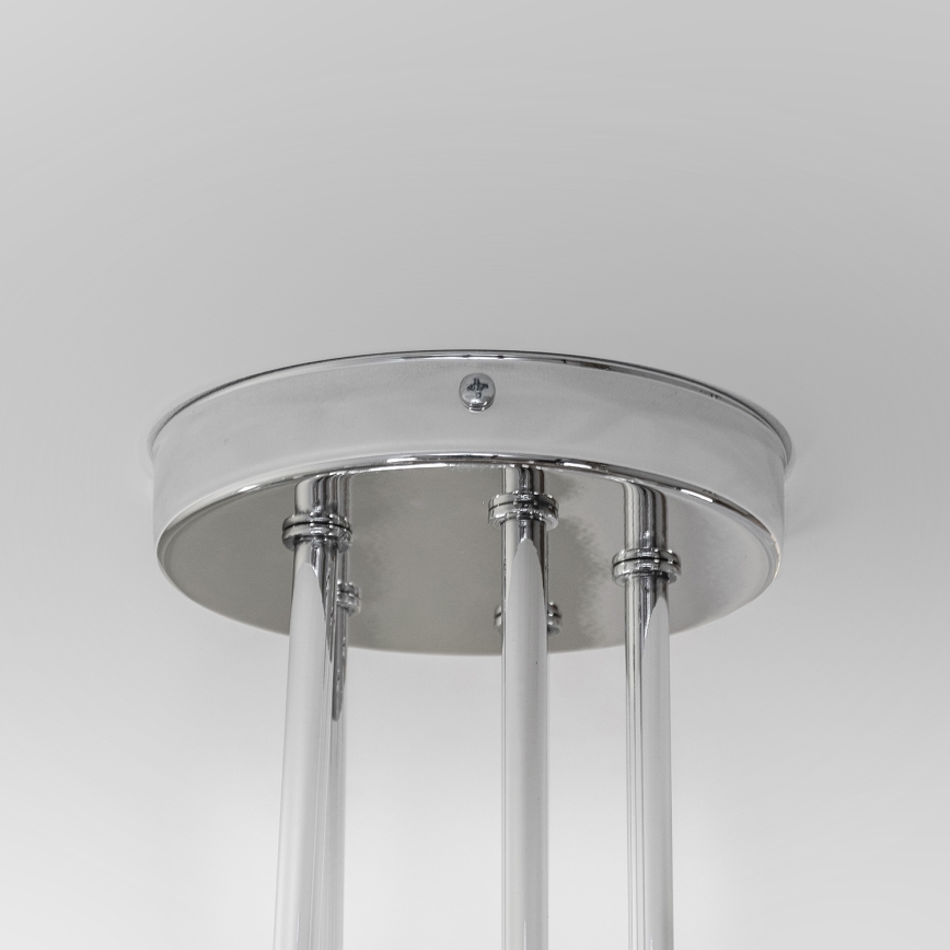 Lampadario a montaggio superficiale OXFORD 5xE27/15W/230V cromo lucido