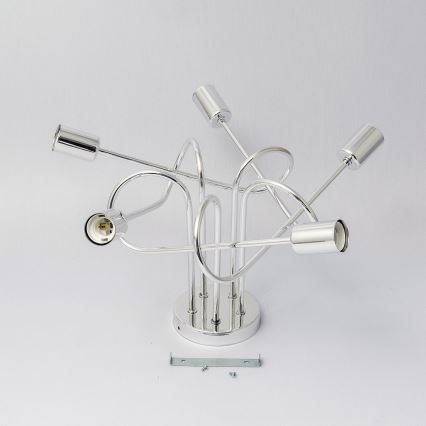 Lampadario a montaggio superficiale OXFORD 5xE27/15W/230V cromo lucido