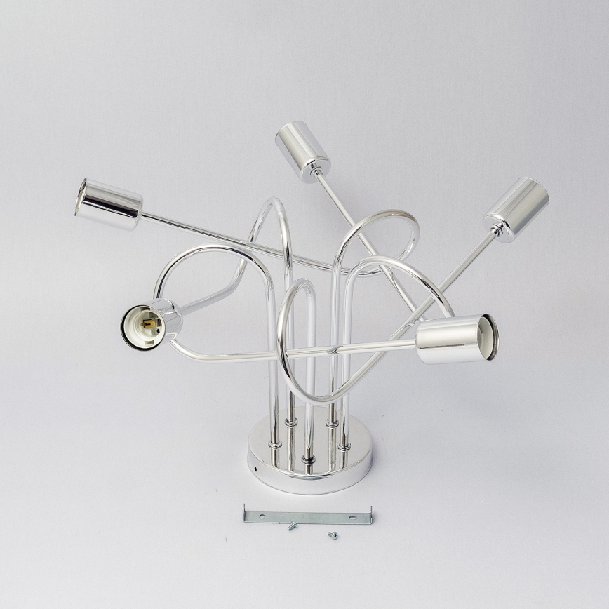 Lampadario a montaggio superficiale OXFORD 5xE27/15W/230V cromo lucido