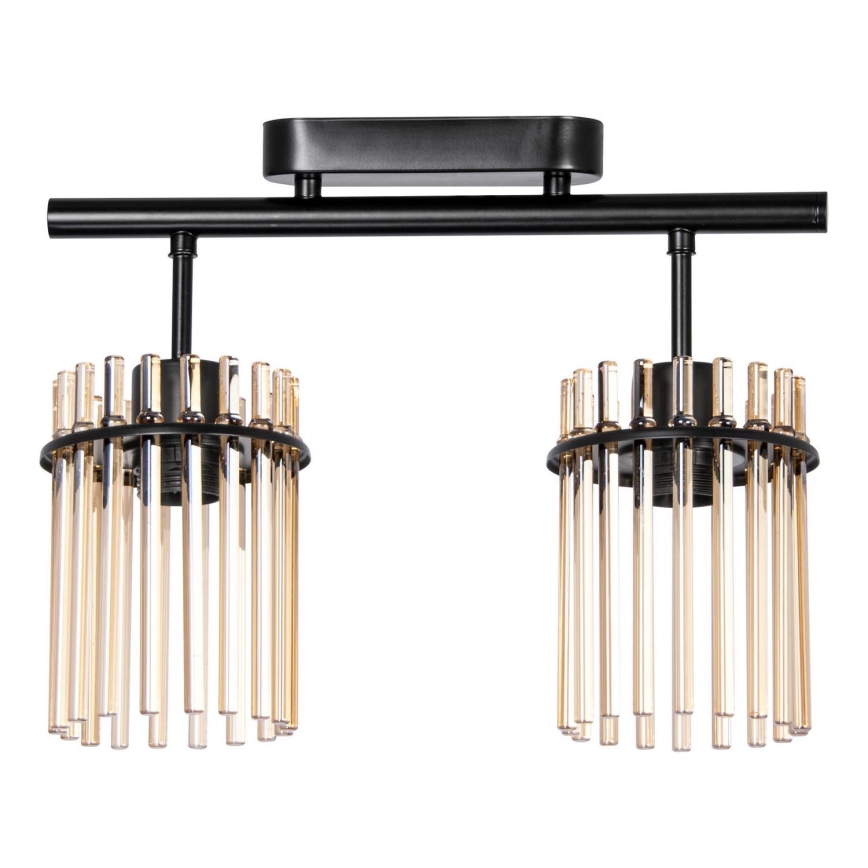 Lampadario a plafone 2xE27/60W/230V nero/fumé