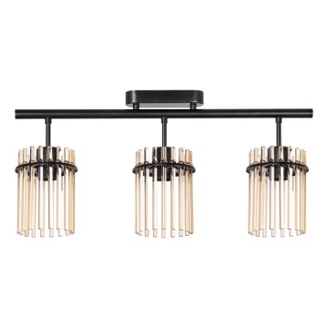 Lampadario a plafone 3xE27/60W/230V nero/beige