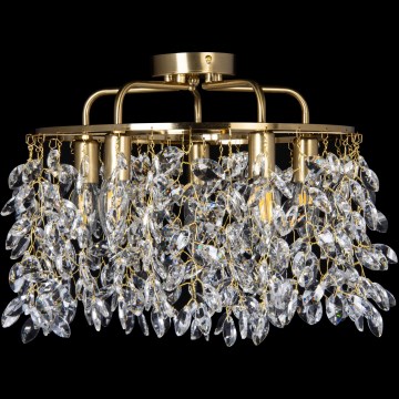 Lampadario a plafone 5xE14/60W/230V diametro 40 cm oro