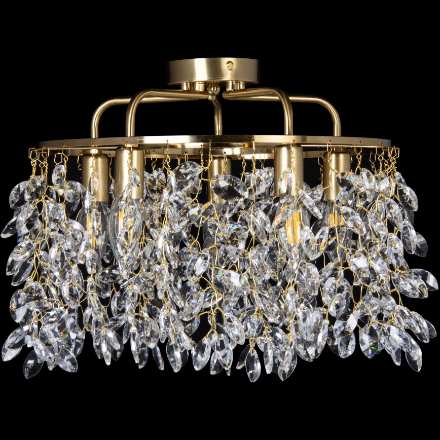 Lampadario a plafone 5xE14/60W/230V diametro 40 cm oro