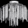 Lampadario a plafone 6xE14/60W/230V + 3xLED/3W diametro 54 cm cromo lucido