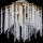 Lampadario a plafone 6xE14/60W/230V + 3xLED/3W diametro 54 cm oro