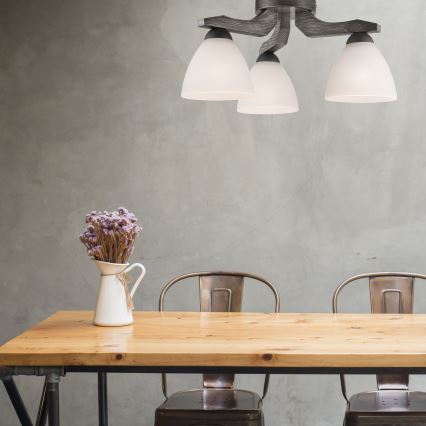 Lampadario a plafone ADRIANO 3xE27/60W/230V - FSC certificato