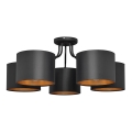 Lampadario a plafone ALBA 5xE27/15W/230V nero/dorato