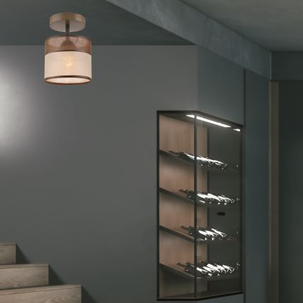 Lampadario a plafone ANDREA 1xE27/60W/230V faggio