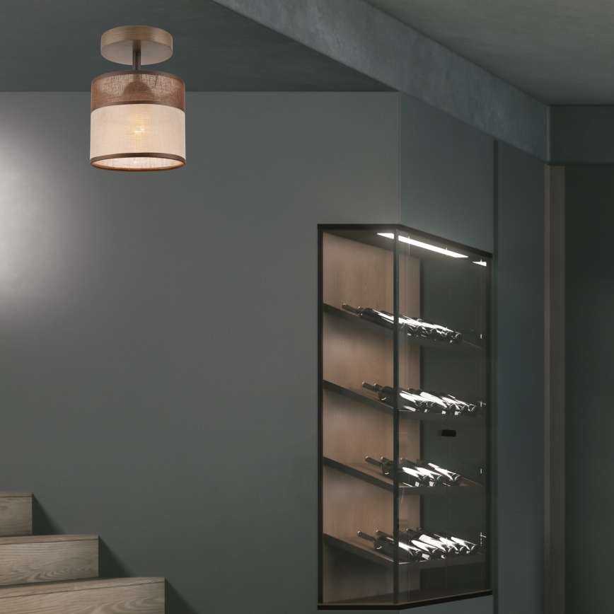 Lampadario a plafone ANDREA 1xE27/60W/230V faggio