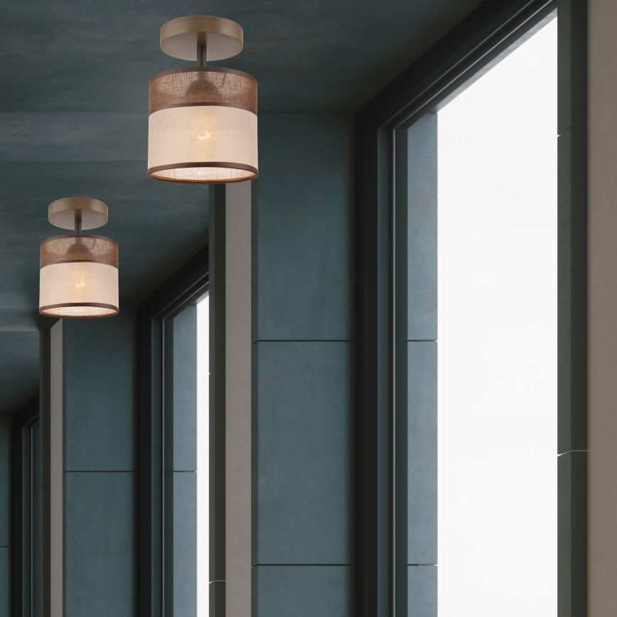 Lampadario a plafone ANDREA 1xE27/60W/230V faggio