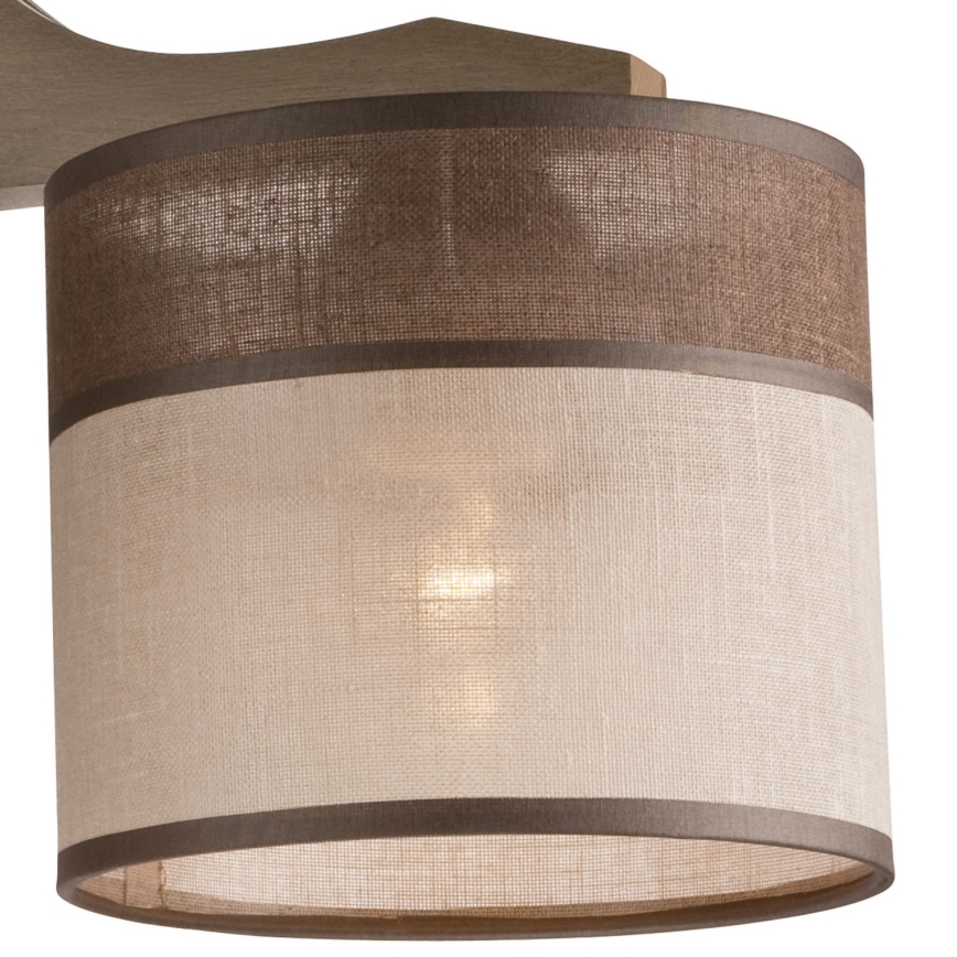 Lampadario a plafone ANDREA 3xE27/60W/230V faggio