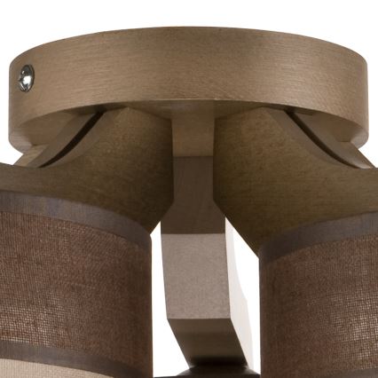 Lampadario a plafone ANDREA 5xE27/60W/230V faggio