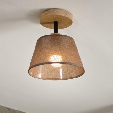 Lampadario a plafone ANTONIO 1xE14/40W/230V marrone/quercia