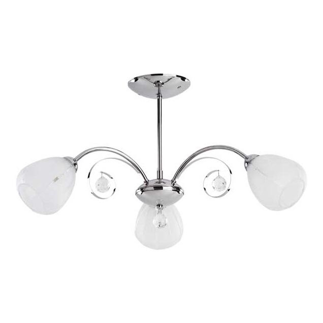 Lampadario a plafone APOLLO 3xE14/10W/230V cromo lucido