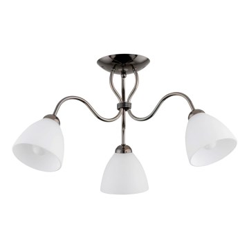 Lampadario a plafone ARIEL 3xE27/15W/230V grigio