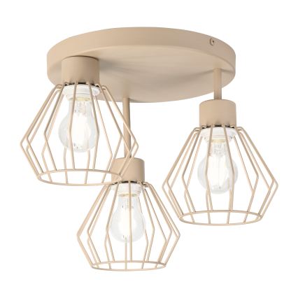 Lampadario a plafone AUDREY 3xE27/15W/230V beige