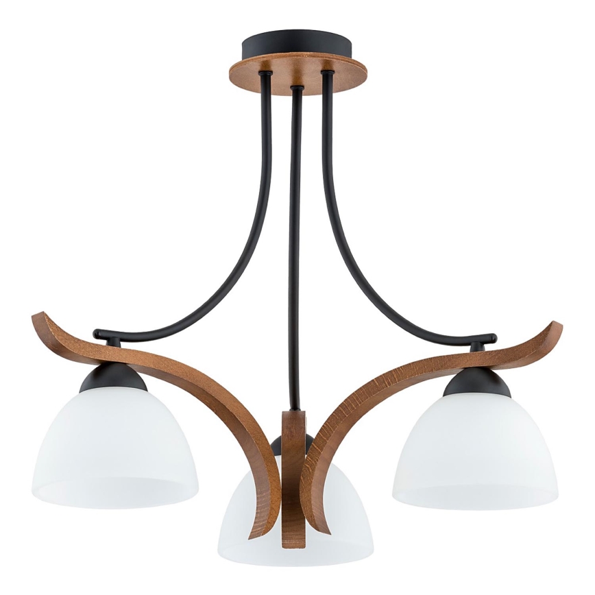 Lampadario a plafone BAFIA 3xE27/15W/230V marrone