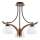 Lampadario a plafone BAFIA 3xE27/15W/230V marrone