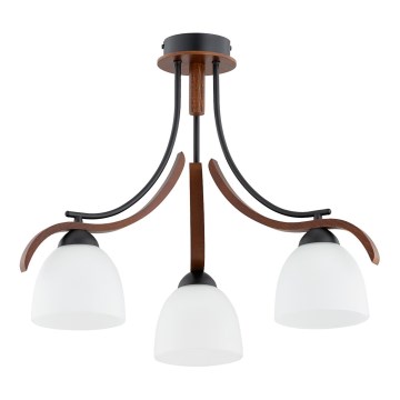 Lampadario a plafone BAFIA 3xE27/15W/230V marrone