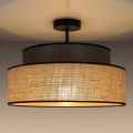 Lampadario a plafone BOHO 1xE27/60W/230V diametro 40 cm marrone/beige