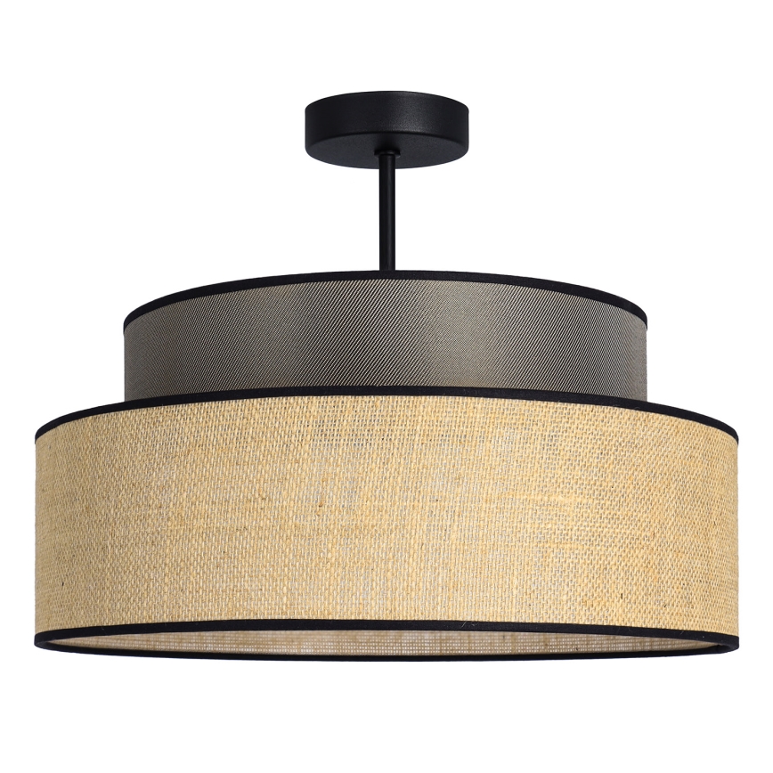 Lampadario a plafone BOHO 1xE27/60W/230V diametro 40 cm marrone/beige