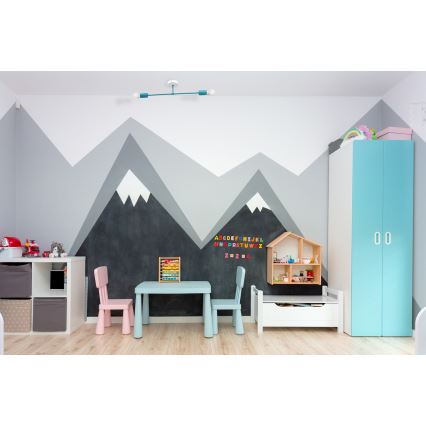 Lampadario a plafone CAMBRIDGE 2xE27/15W/230V blu