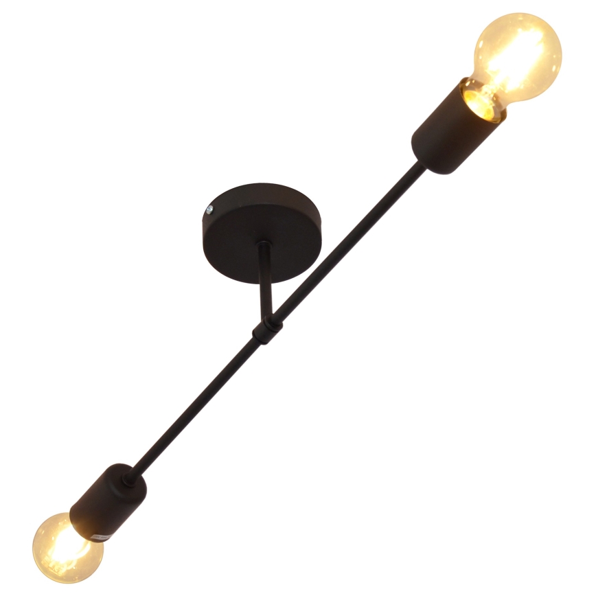 Lampadario a plafone CAMBRIDGE 2xE27/15W/230V nero