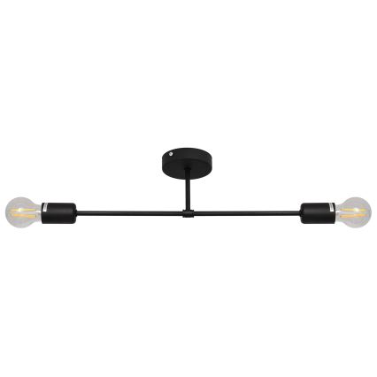 Lampadario a plafone CAMBRIDGE 2xE27/15W/230V nero