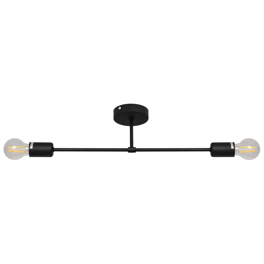 Lampadario a plafone CAMBRIDGE 2xE27/15W/230V nero