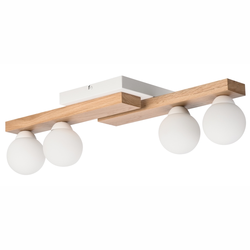 Lampadario a plafone CORTINA 4xG9/5W/230V bianco/quercia