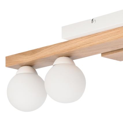 Lampadario a plafone CORTINA 4xG9/5W/230V bianco/quercia