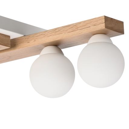 Lampadario a plafone CORTINA 4xG9/5W/230V bianco/quercia