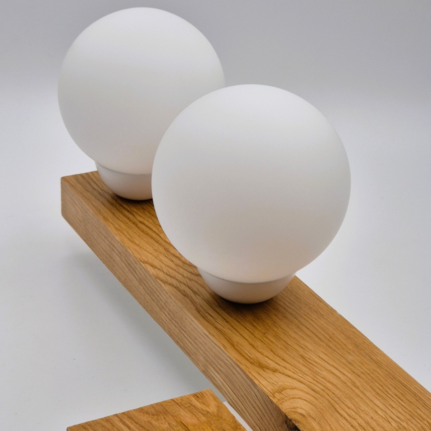 Lampadario a plafone CORTINA 4xG9/5W/230V bianco/quercia