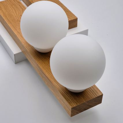 Lampadario a plafone CORTINA 4xG9/5W/230V bianco/quercia