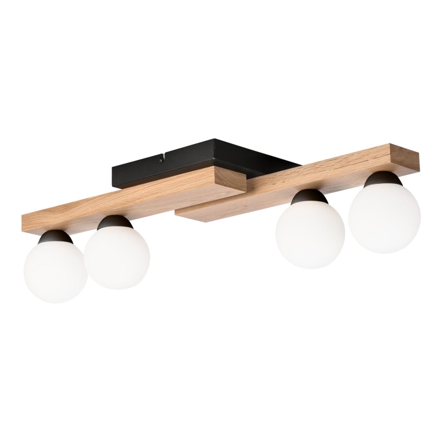 Lampadario a plafone CORTINA 4xG9/5W/230V nero/quercia
