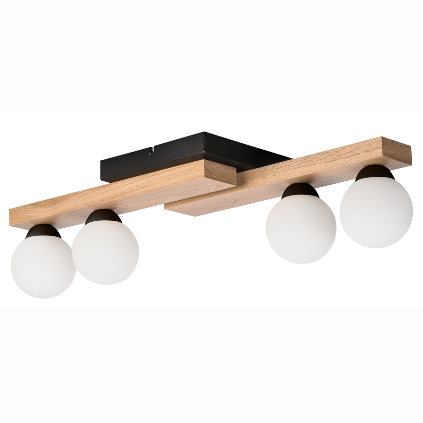 Lampadario a plafone CORTINA 4xG9/5W/230V nero/quercia