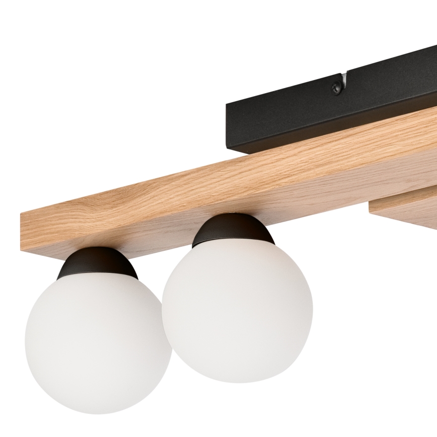 Lampadario a plafone CORTINA 4xG9/5W/230V nero/quercia