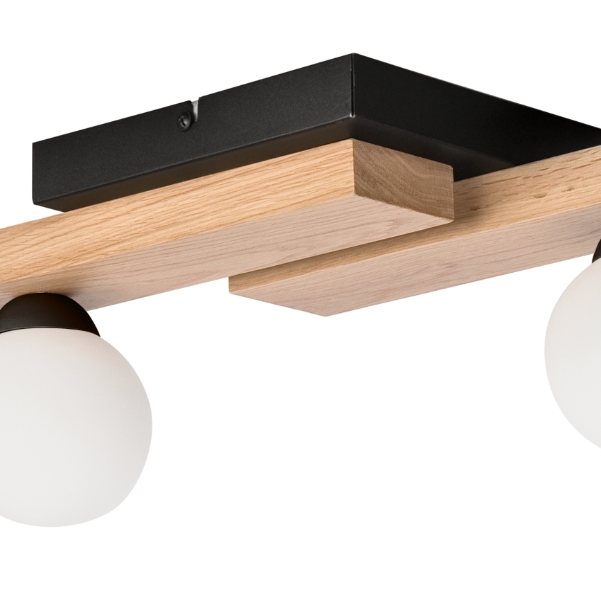 Lampadario a plafone CORTINA 4xG9/5W/230V nero/quercia