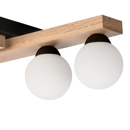 Lampadario a plafone CORTINA 4xG9/5W/230V nero/quercia