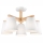 Lampadario a plafone ELLIE 5xE27/60W/230V bianco/faggio
