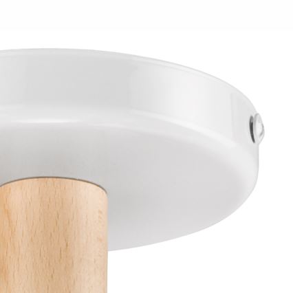 Lampadario a plafone ELLIE 5xE27/60W/230V bianco/faggio