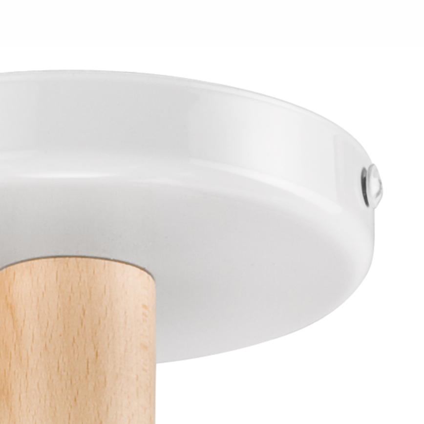 Lampadario a plafone ELLIE 5xE27/60W/230V bianco/faggio