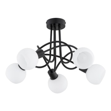 Lampadario a plafone ERYKA 5xE14/10W/230V nero