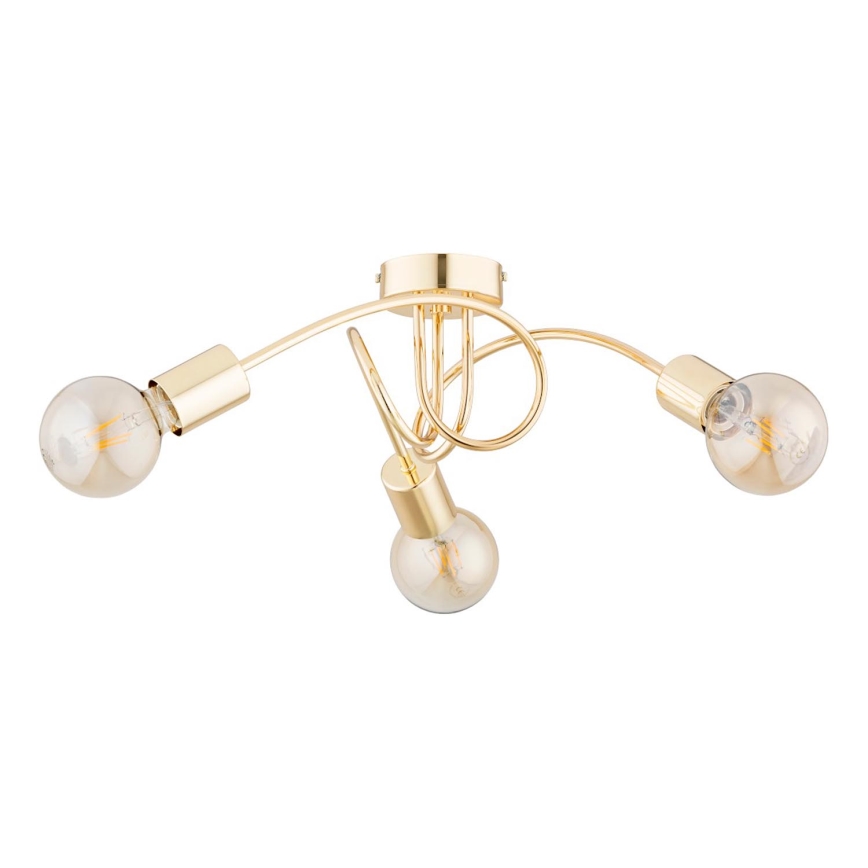 Lampadario a plafone FARTA 3xE27/60W/230V oro
