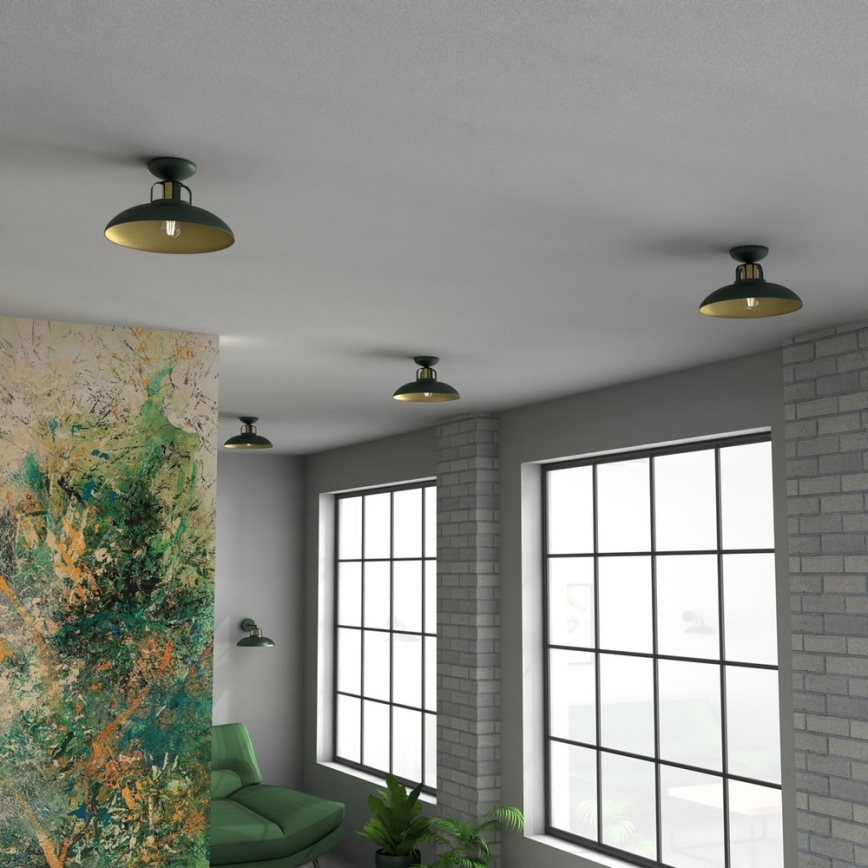 Lampadario a plafone  FELIX 1xE27/60W/230V verde