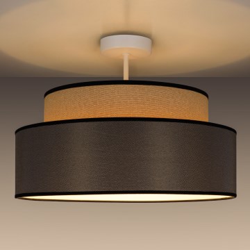 Lampadario a plafone GRACE 1xE27/60W/230V beige/marrone