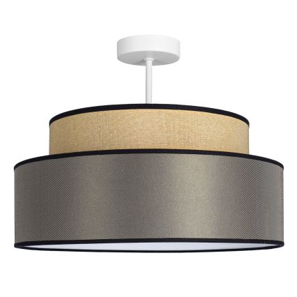 Lampadario a plafone GRACE 1xE27/60W/230V beige/marrone