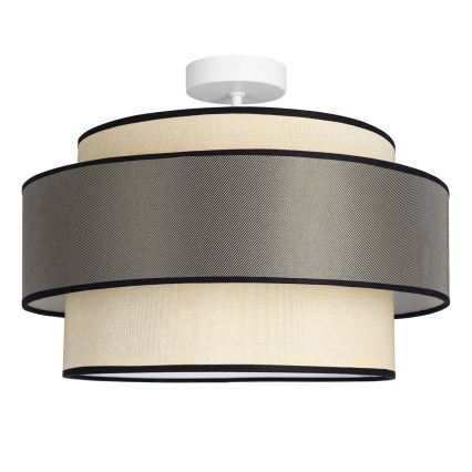 Lampadario a plafone GRACE 1xE27/60W/230V color crema/grigio