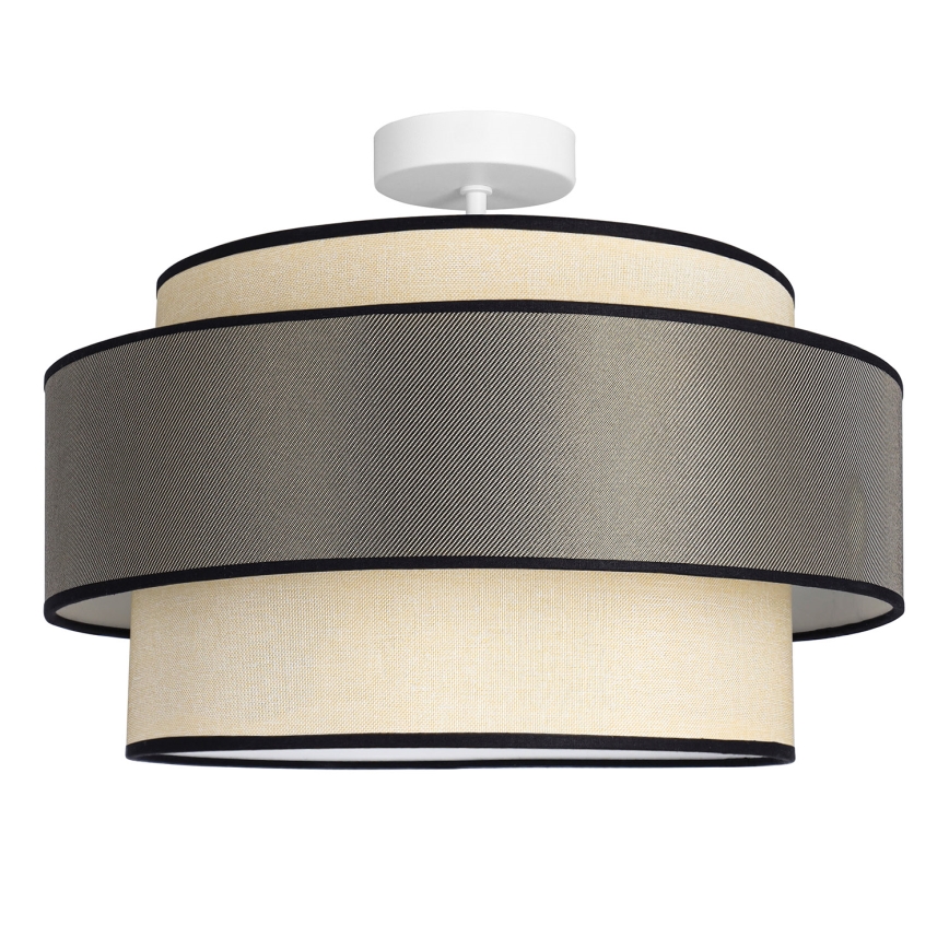Lampadario a plafone GRACE 1xE27/60W/230V color crema/grigio